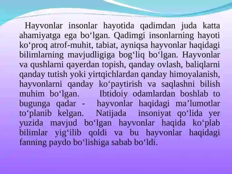 Zoologiya faniga kirish 3