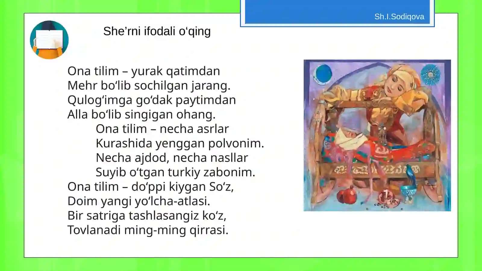 6-sinf Ona tili fanidan Suhbat, matn ustida ishlash, so'zlarni tahlil qilish dars 3