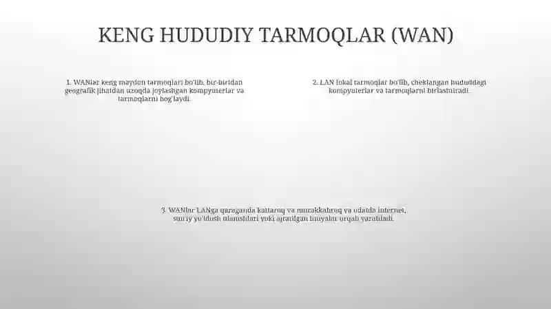 Mahalliy tarmoqlar (LAN) 3