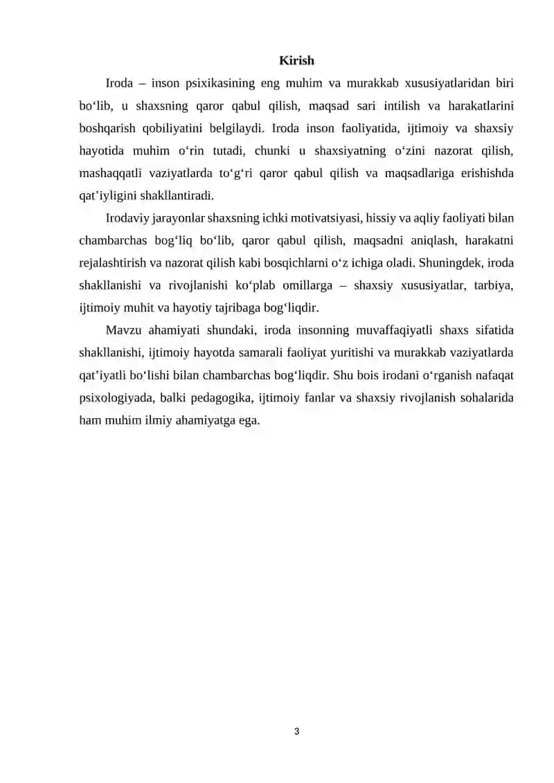 BIOLOGIYA YO’NALISHI REFERAT 3