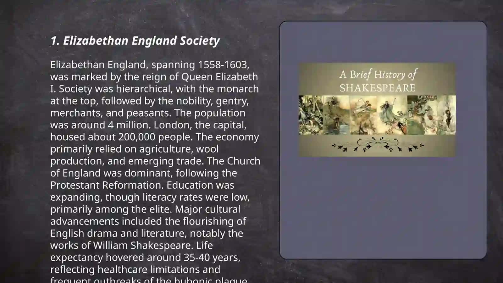 Historical backgroud in the works of W. Shakespeare 3