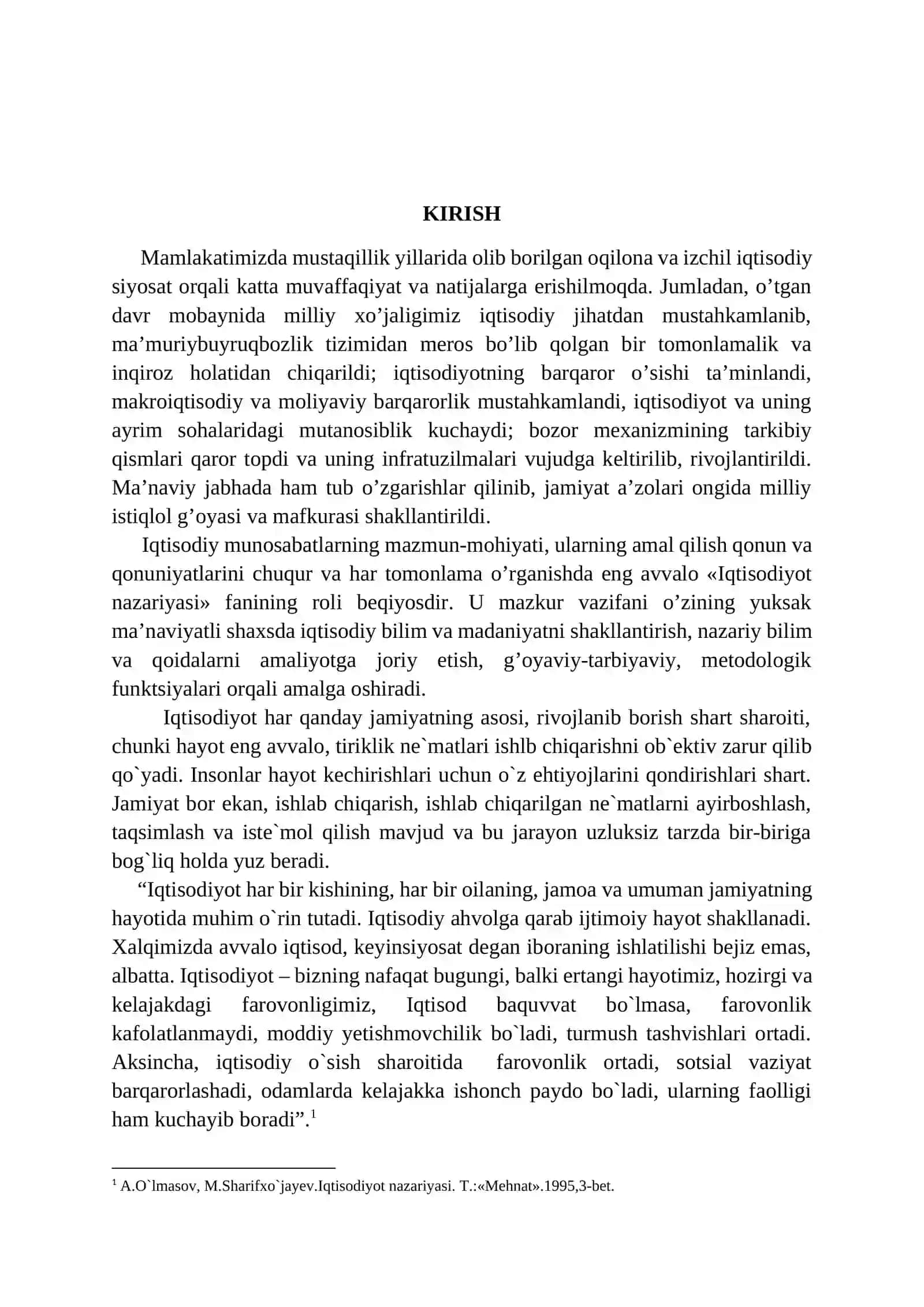 Iqtisodiyot nazaryasining fan sifatida shakllanishi va undagi asosiy talimotlar 3
