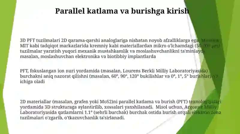 3D PFT tuzilmalari 3