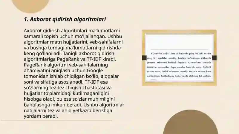 Axborot qidirish algoritmlari 3