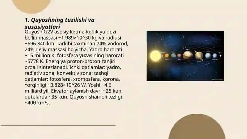 Quyosh sistemasi va sayyoralar 3