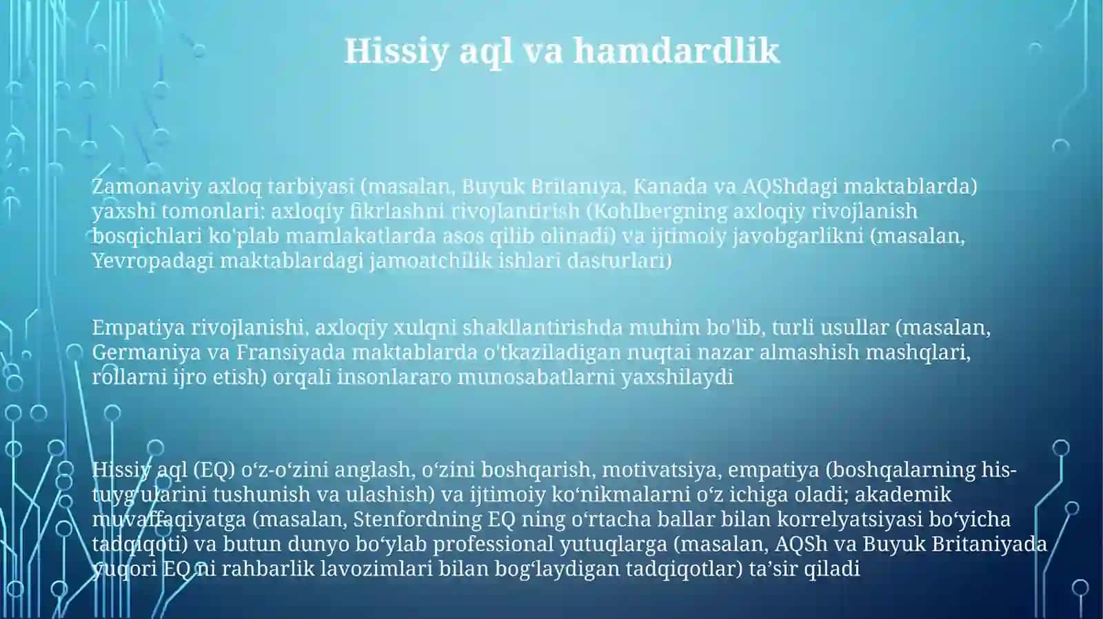 Zamonaviy axloqiy tarbiyaning yutuqlari va kamchiliklari 3