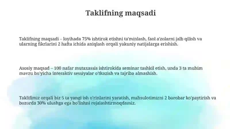 Taklifning maqsadi 3