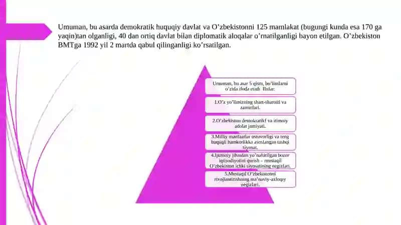 O‘zbekistonning o‘ziga xos istiqlol va taraqqiyot yo‘li 3