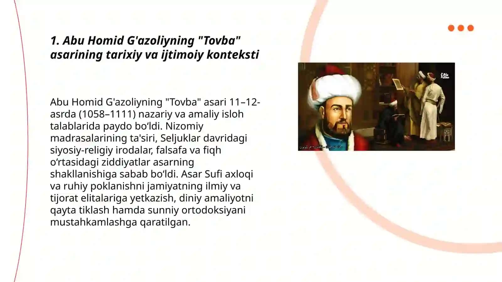 Abu Homid G'azoliyning tovba asari 3