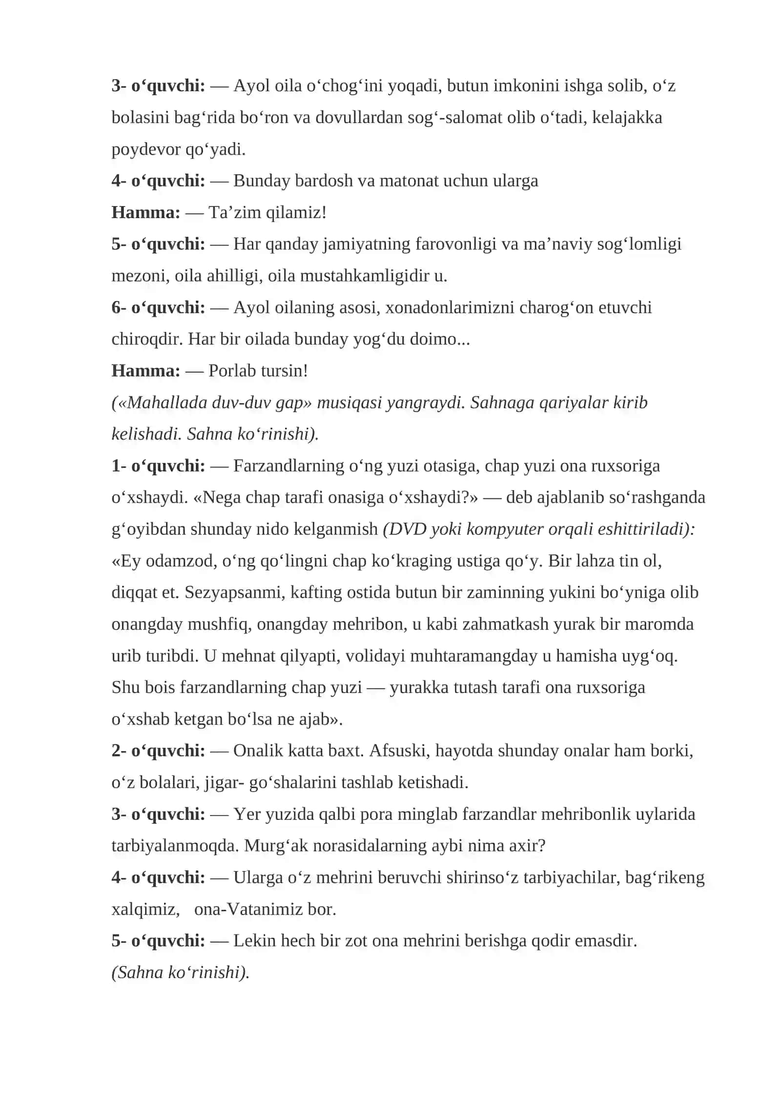 JANNAT ONALAR OYOG‘I OSTIDA 3