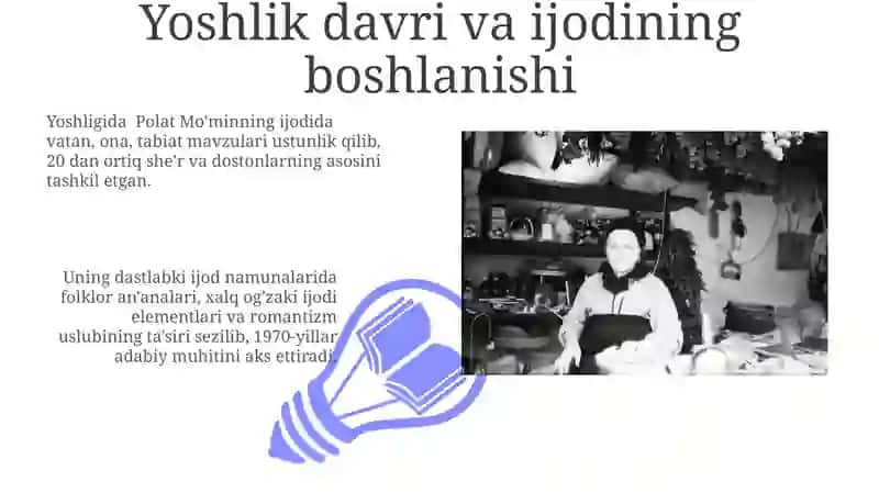 Po'lat Mo'min hayoti va ijodi 3