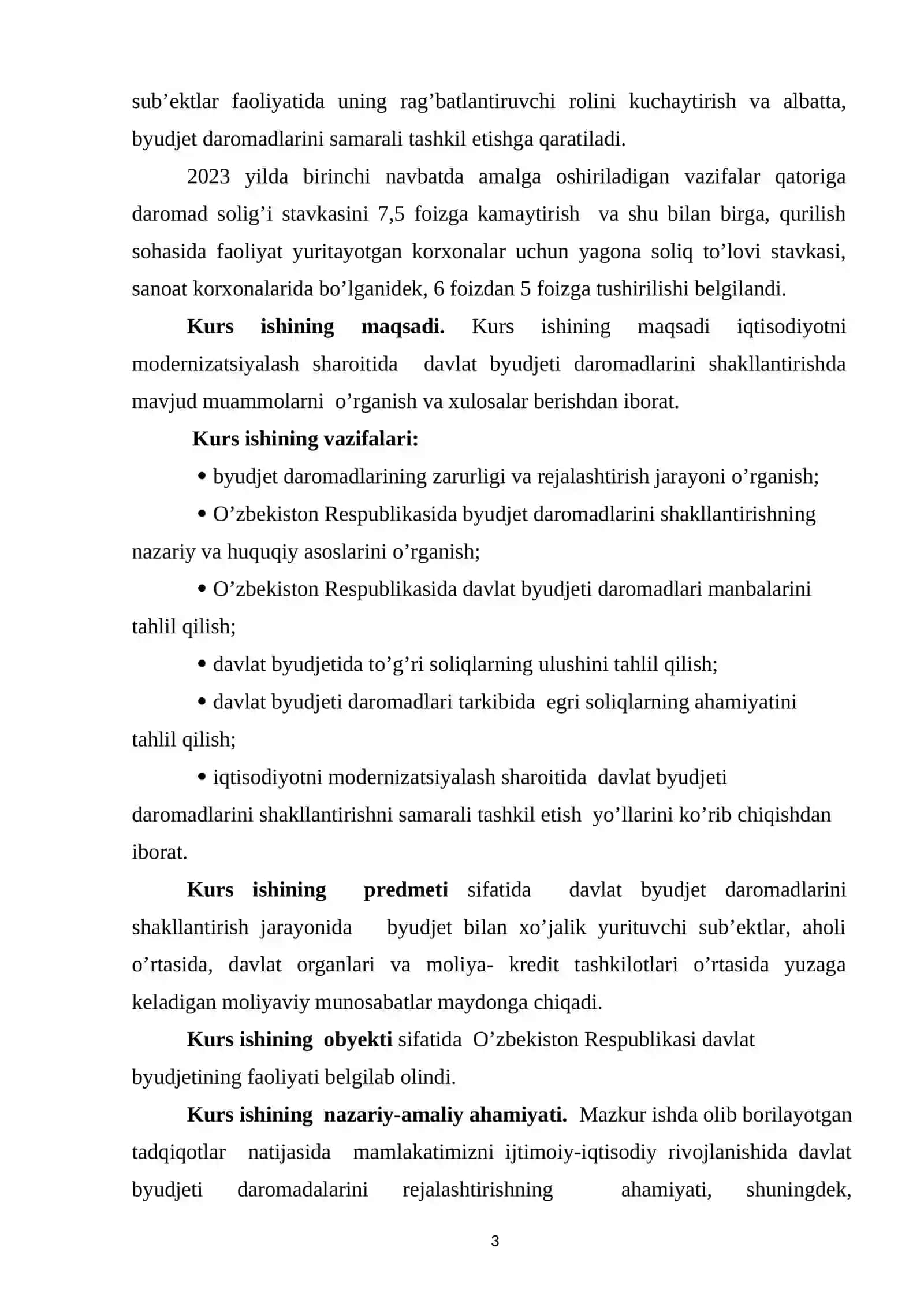 DAVLAT BYUDJETI DAROMADLARI TARKIBI TAHLILI VA UNI OPTIMALLASHTIRISH YO'NALISHLARI 3