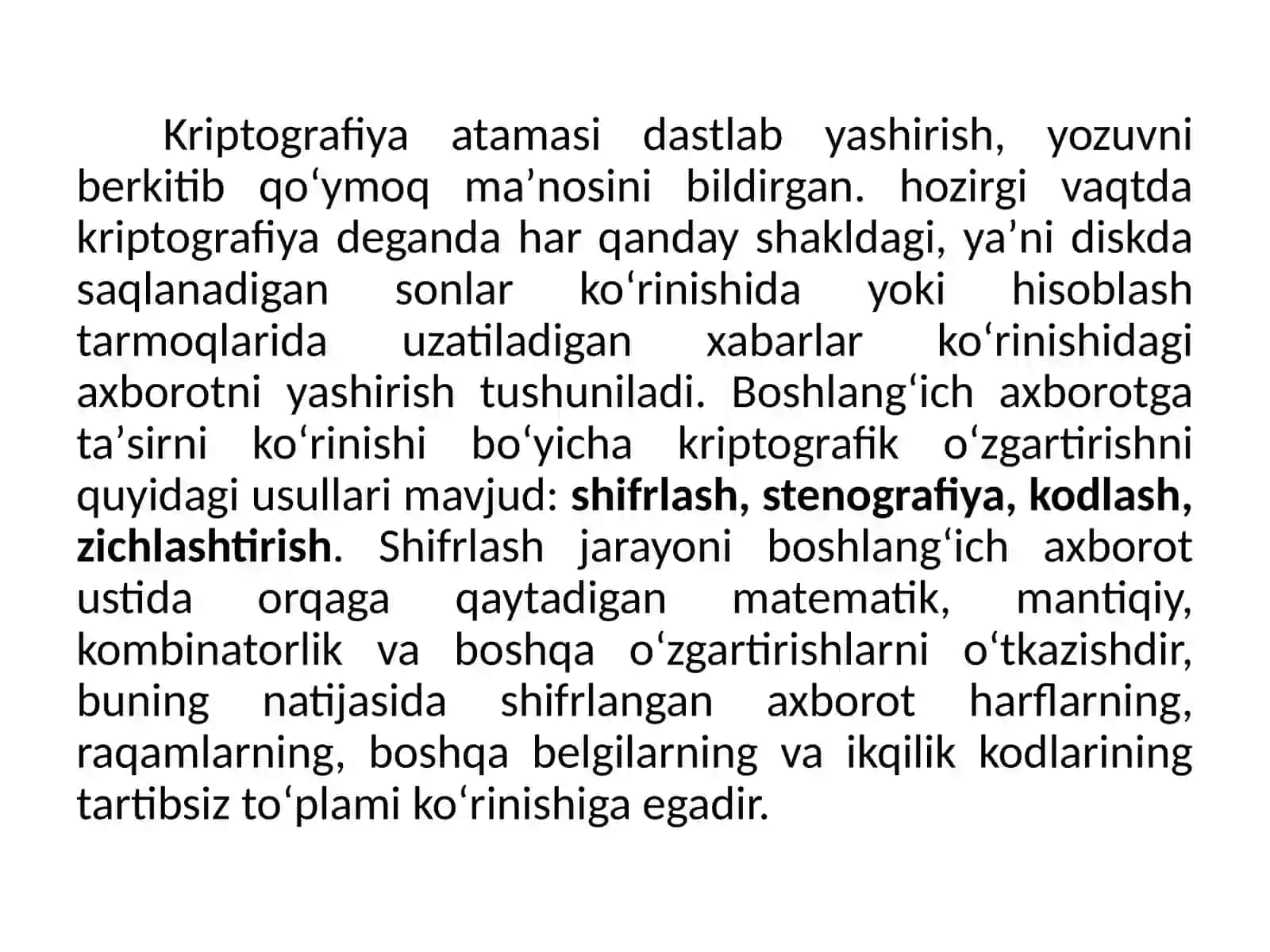 Axborotni himoyalashning kriptografik usullari 3