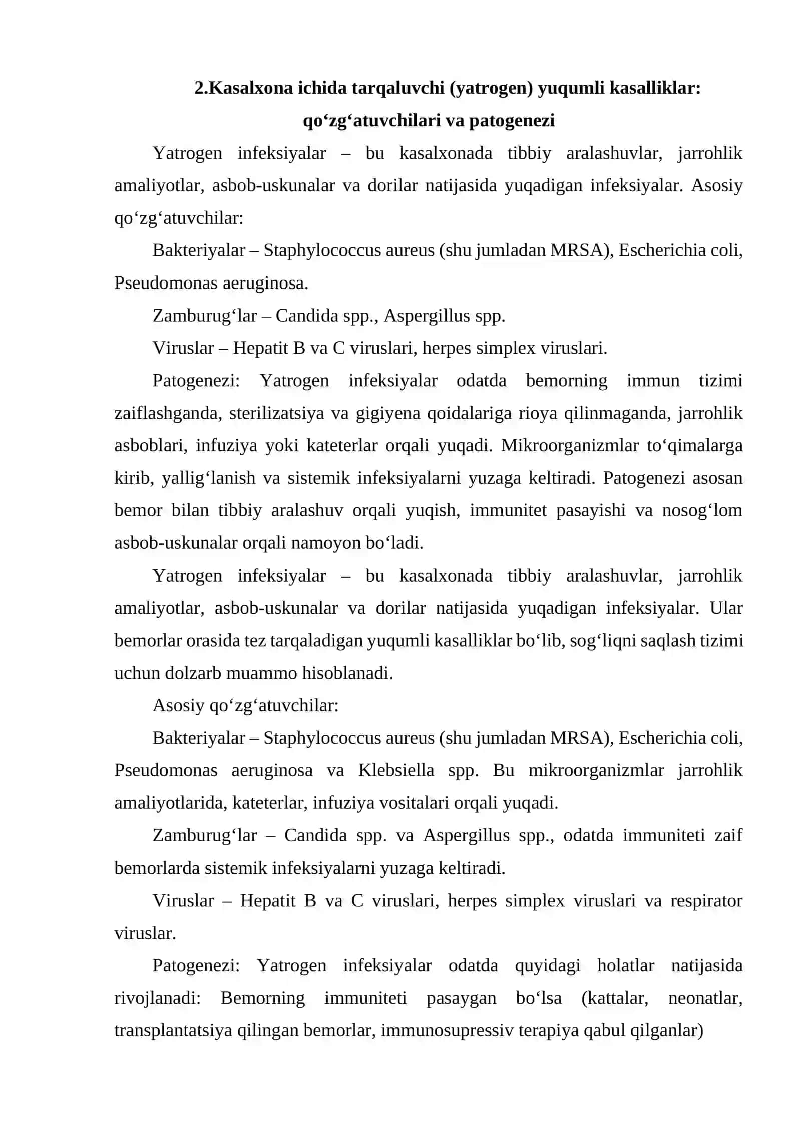 Zamburug‘li kasalliklarning qo‘zg‘atuvchilari, patogenezi va laboratoriya tashxisi 3