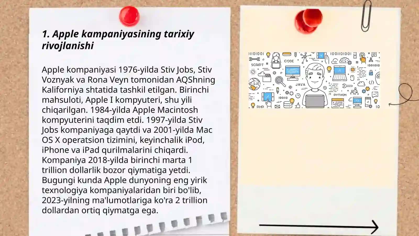 Apple kampaniyasi haqida,strategiyalari va istiqboli(biror dasturlash tilli) 3