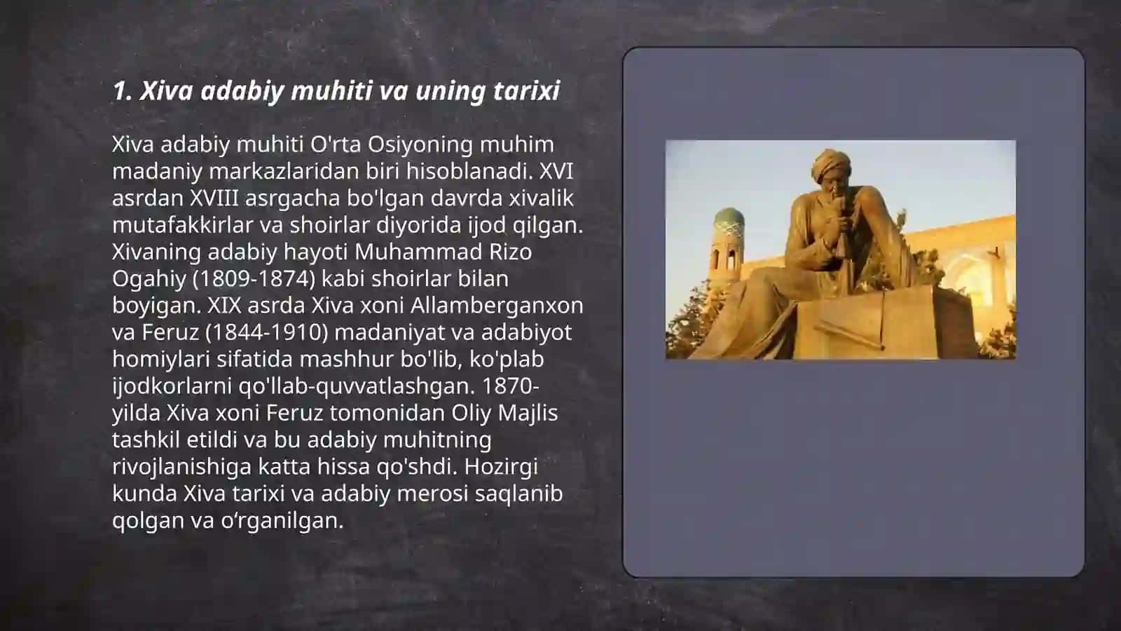 Xiva adabiy muhitida Feruz va Komil Xorazmiy ijodi 3