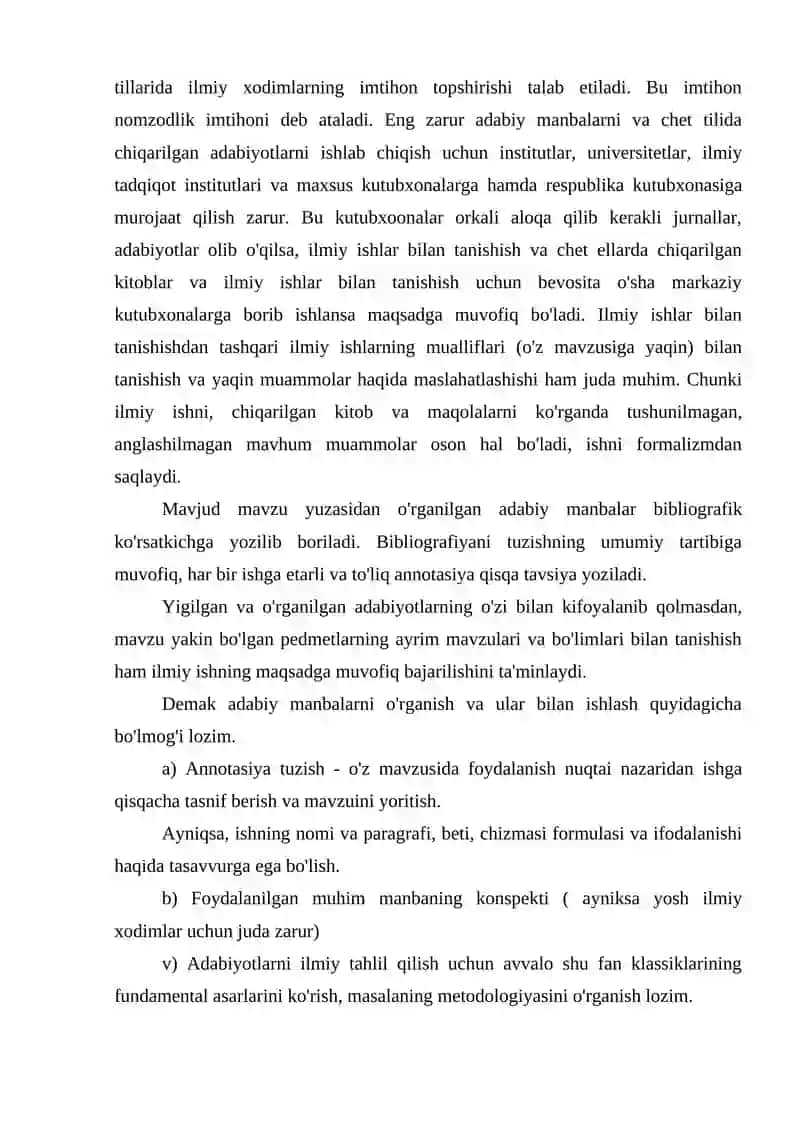 Adabiyotlar ustida ishlash 3