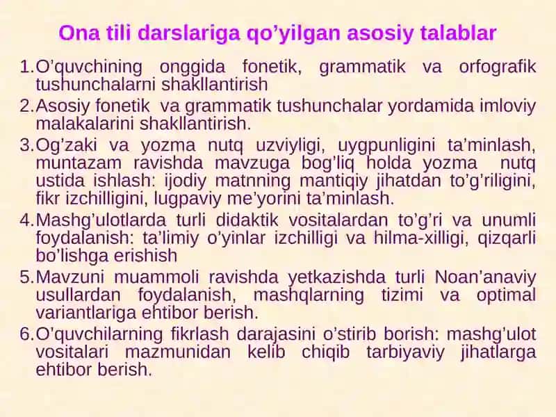 Ona tili darslari 3