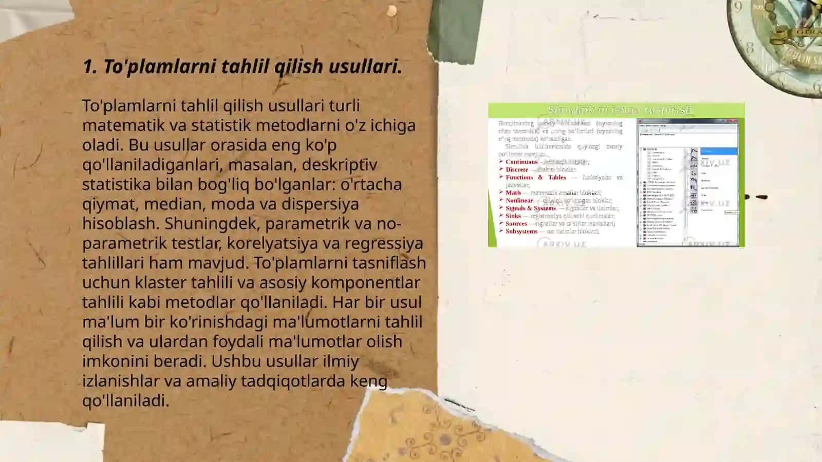 To‘plamlarni sinflarga ajratishga oid misollar 3