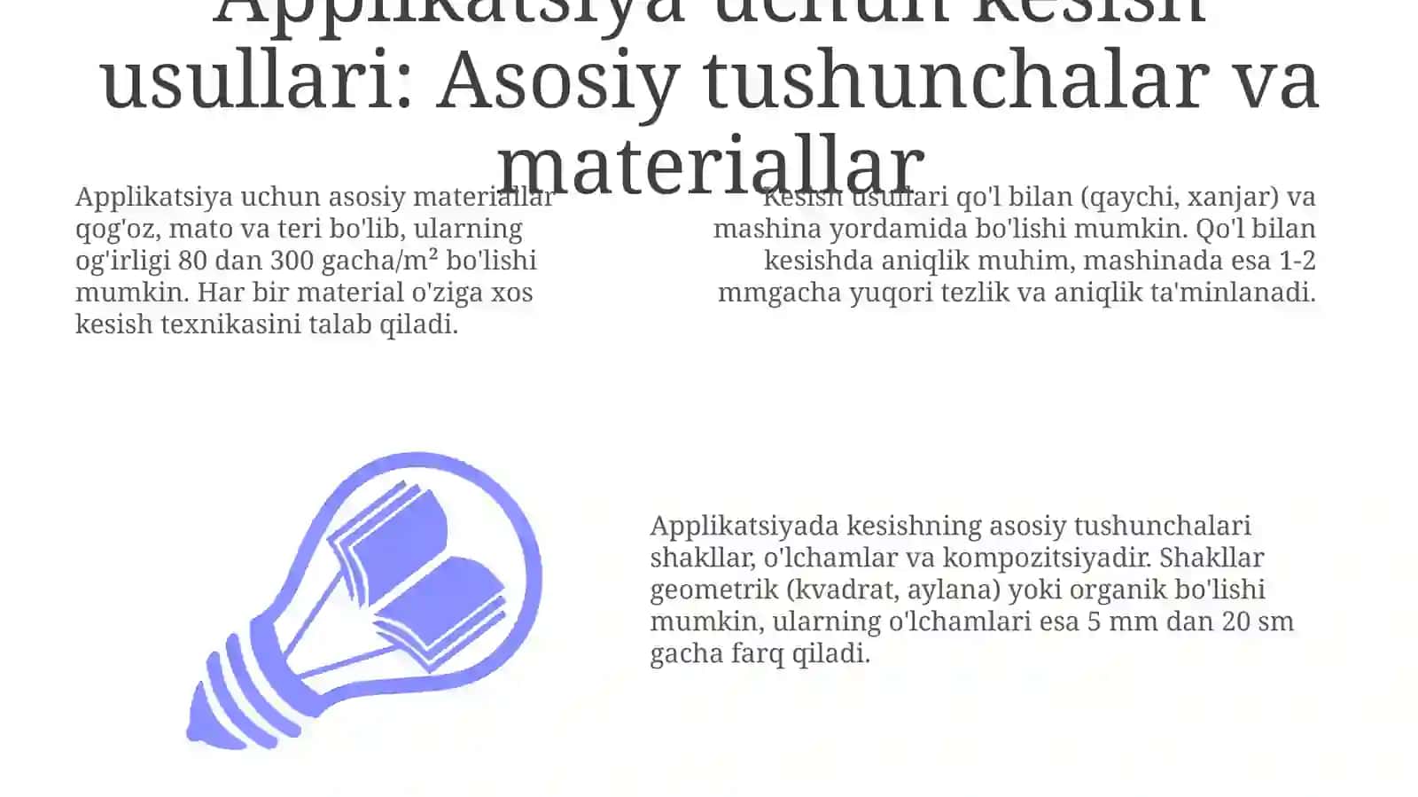 Applikatsiyada qirqishni har xil usullarini bajarish(kichik guruhda) 3