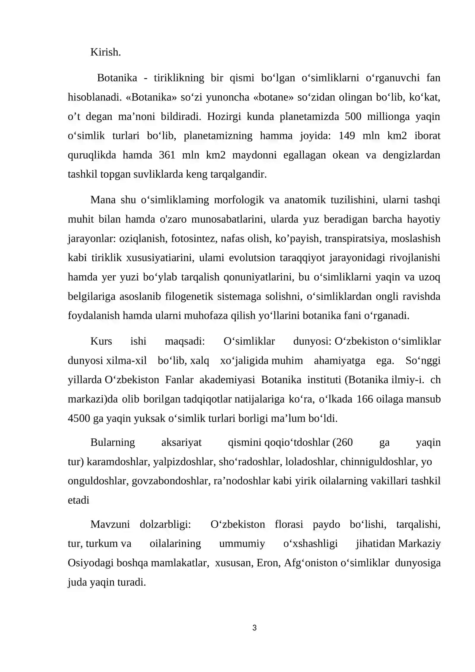 O’ZBEKISTON O’SIMLIKLAR QOPLAMI VA UNING O’ZIGA XOS BELGILARI 3