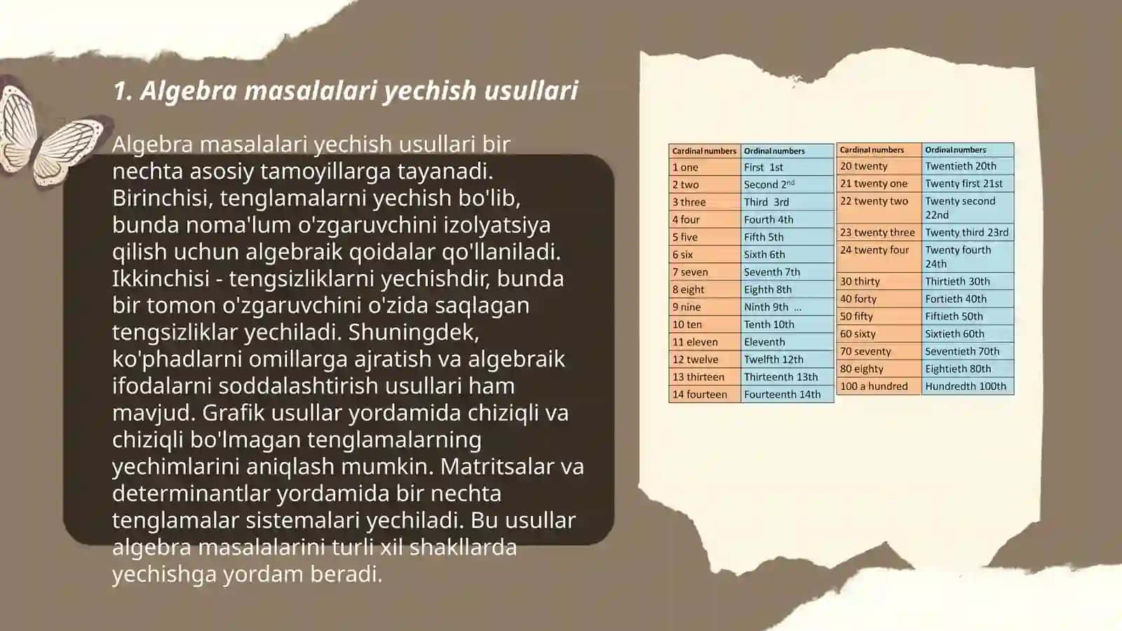 Oliy ta'lim matematika fanlaridan talabalar mustaqil ishi turlari 3