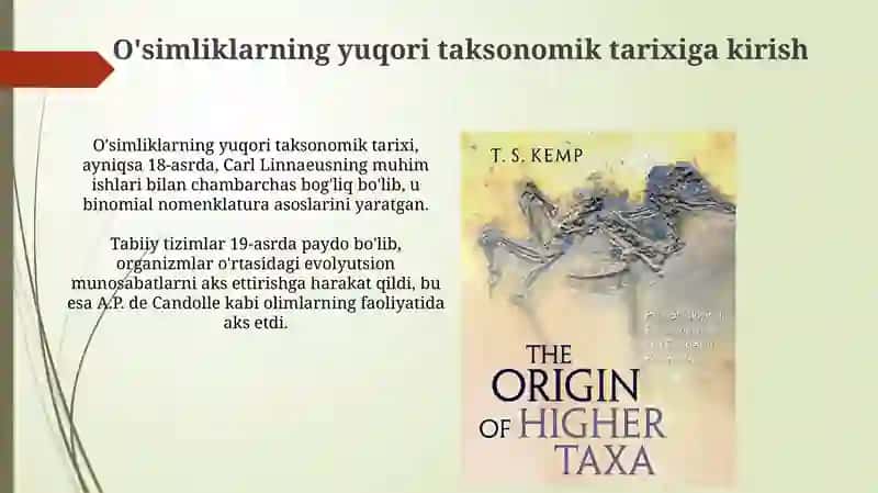 Yuksak oʻsimliklarning taksanomik tarixi 3
