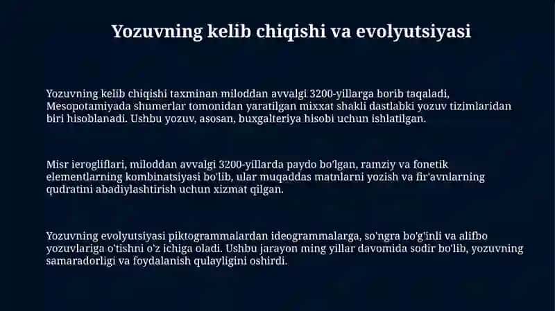 Yozuv va uning taraqqiyoti 3