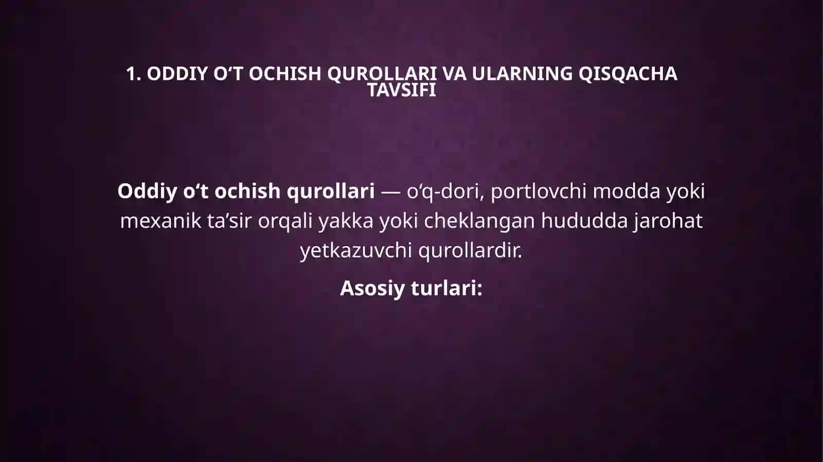 Jangovar jarohatlovchi vositalar 3