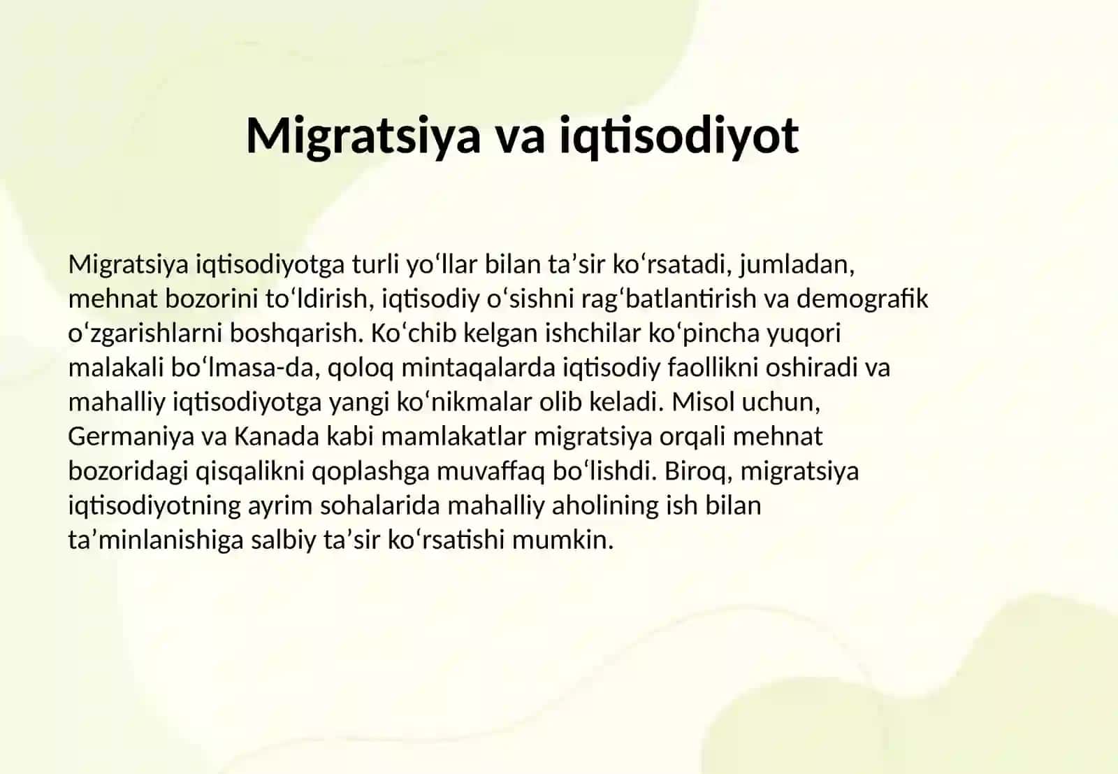 Xalqaro migratsiya jarayonlarining ijtimoiy va siyosiy oqibatlari 3