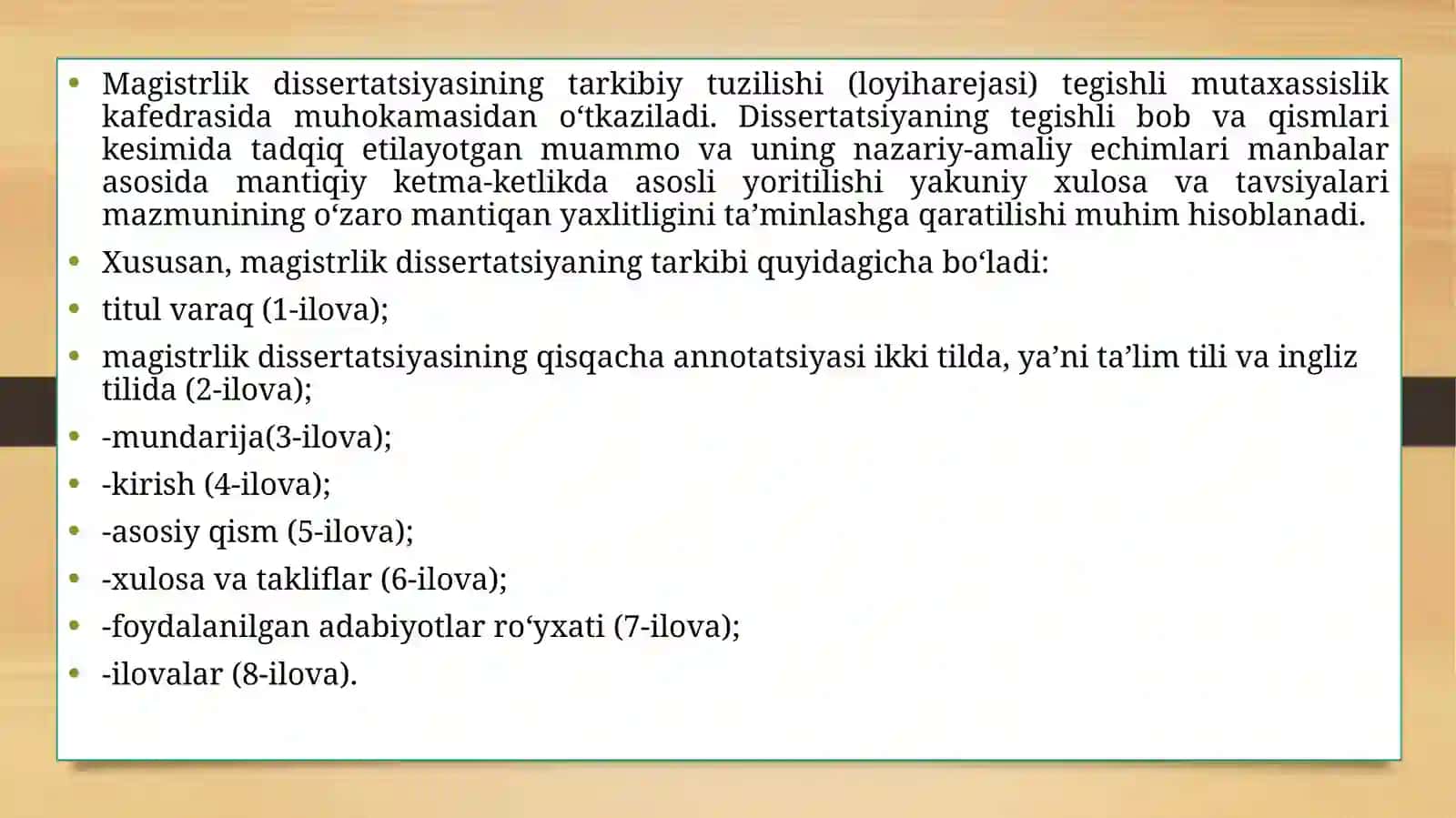 Mavluz:Ilmiytadqiqotishlarini olib bоrish,uningnatijalarinirasmiylashtirishvahayotgаtаtbiqetish 3