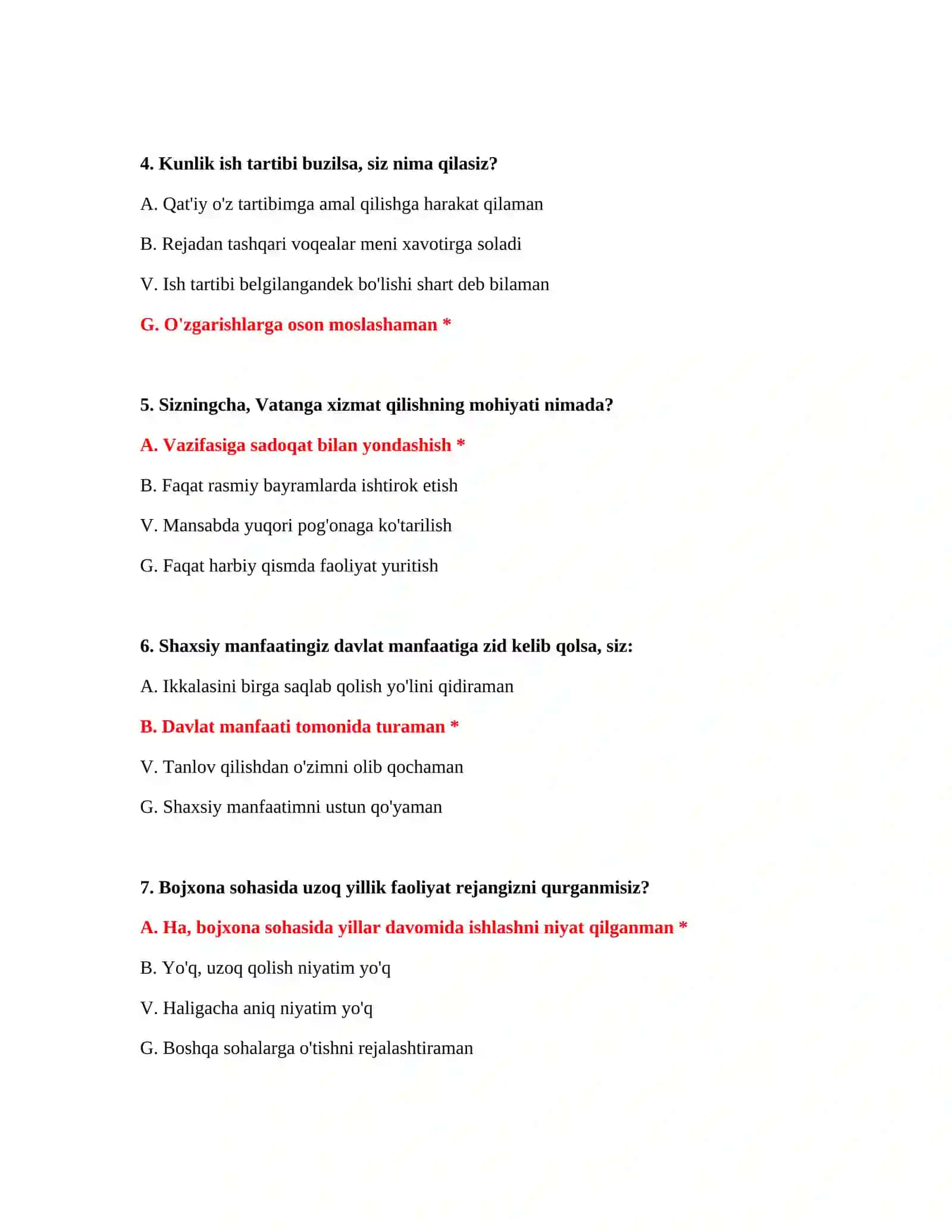 Bojxona ishga kirish uchun test savollari 3