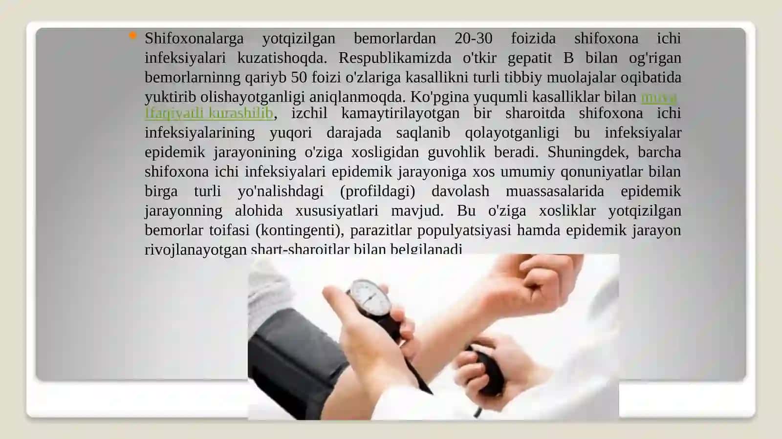 KASALXONA ICHKI INFEKSIYALARINI KELIB CHIQISHI UCHUN HAVO MUHITINING BAKTERIOLOGIK IFLOSLANISHINI AHAMIYATI 3