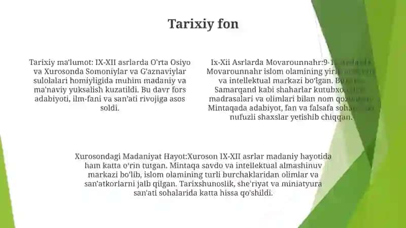 Ix-Xii Asrlarda Movarounnahr Va Xurosonda Madaniyat Hayot 3
