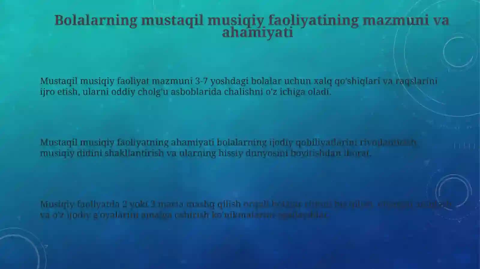 Bolalarning mustaqil musiqiy faoliyati: Mazmun, ahamiyat va turlari 3