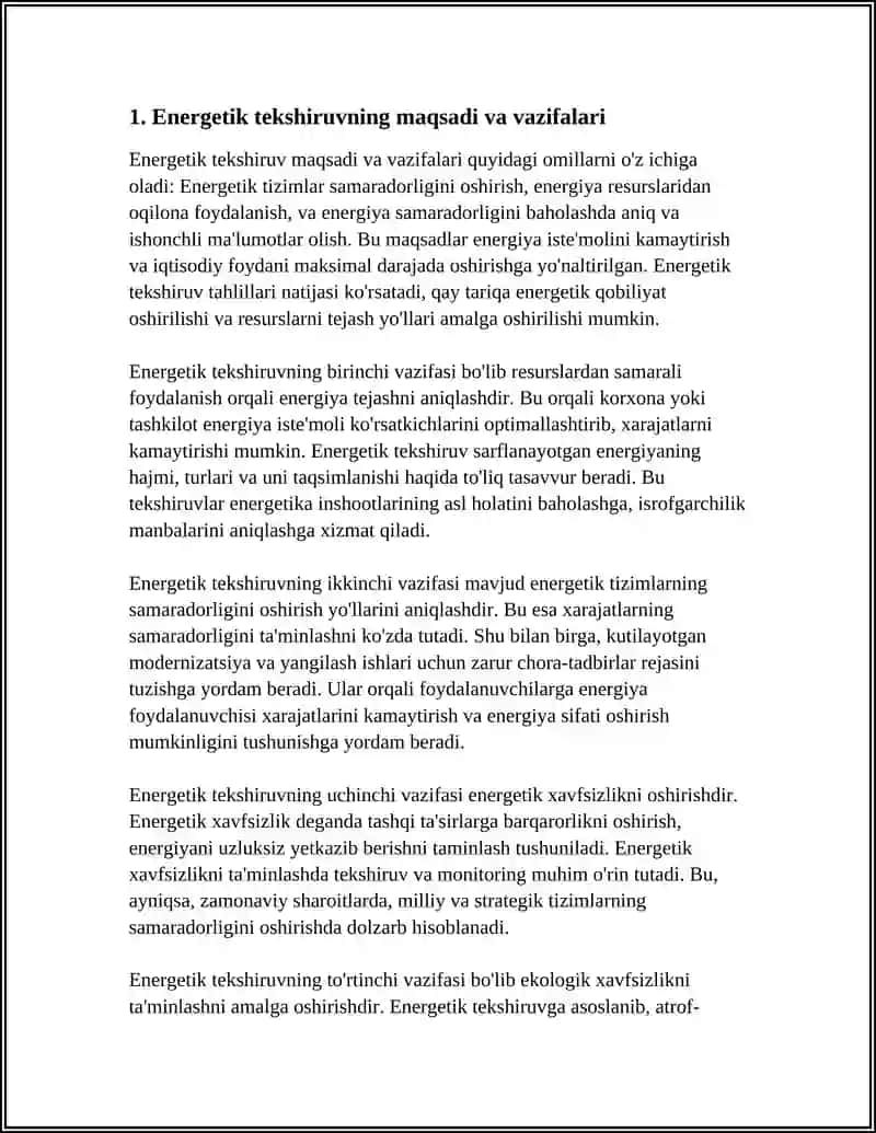ENERGETIK TEKSHIRUVNING ASOSIY VAZIFALARI VA ISHLASH PRINSIPLARI 3