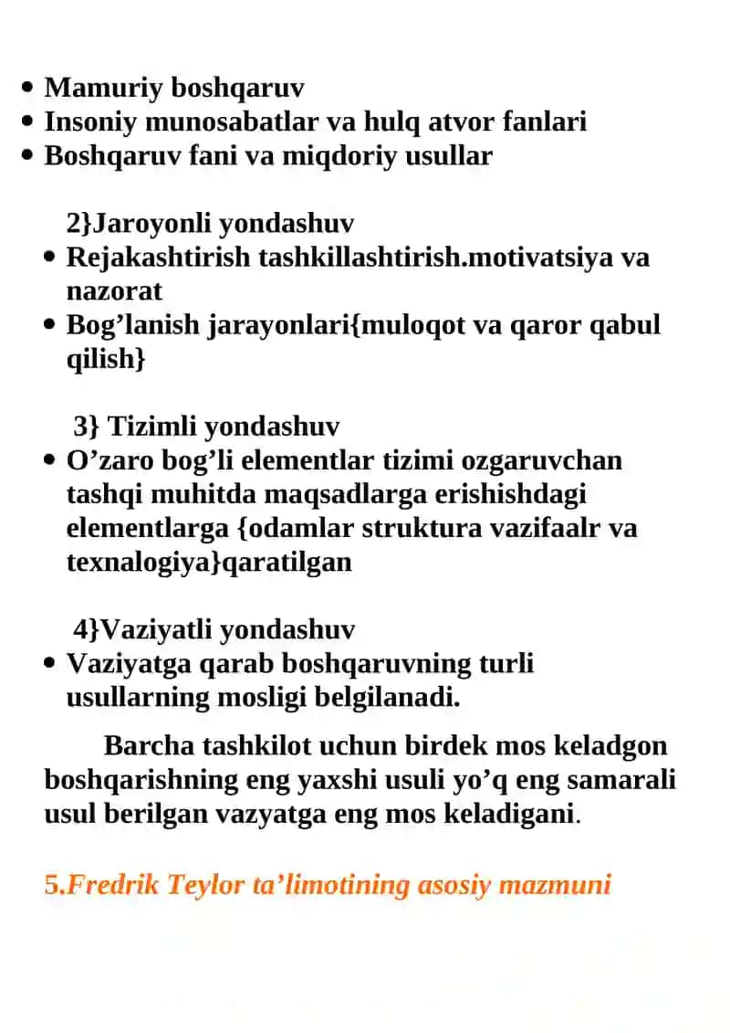 Menejment bo’yicha Anri Fayolning teoriyasi 3