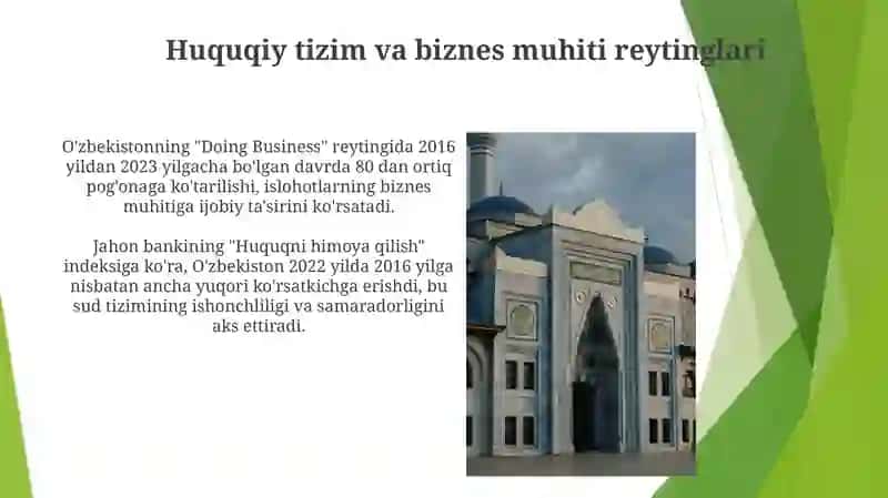 Doing Business reytingi va O'zbekiston biznes muhiti 3