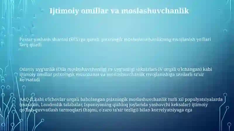 Psixologik moslashuvchanlik va muvozanatni baholash 3