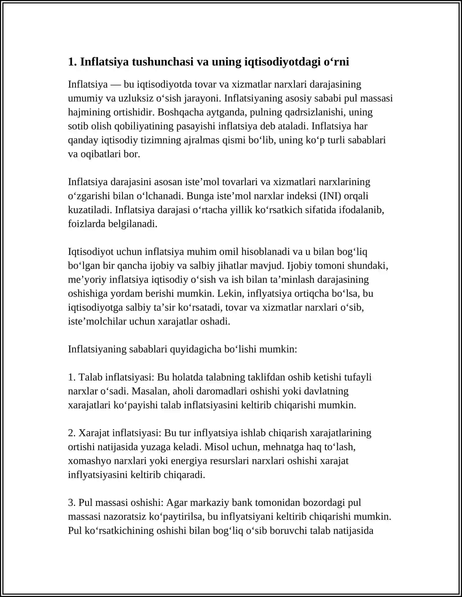 INFLATSIYA JARAYONLARINING INVESTITSIYA LOYIHALARINI BAHOLASHGA TASIRI 3