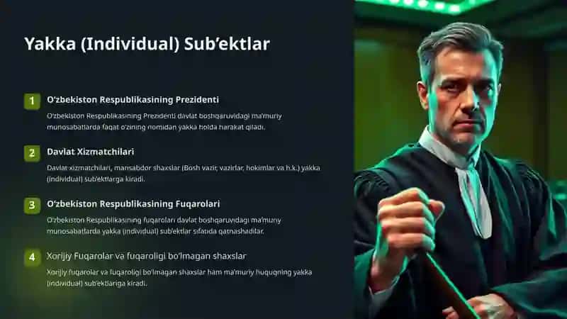 Ma’muriy Huquqning Sub’ektlari 3
