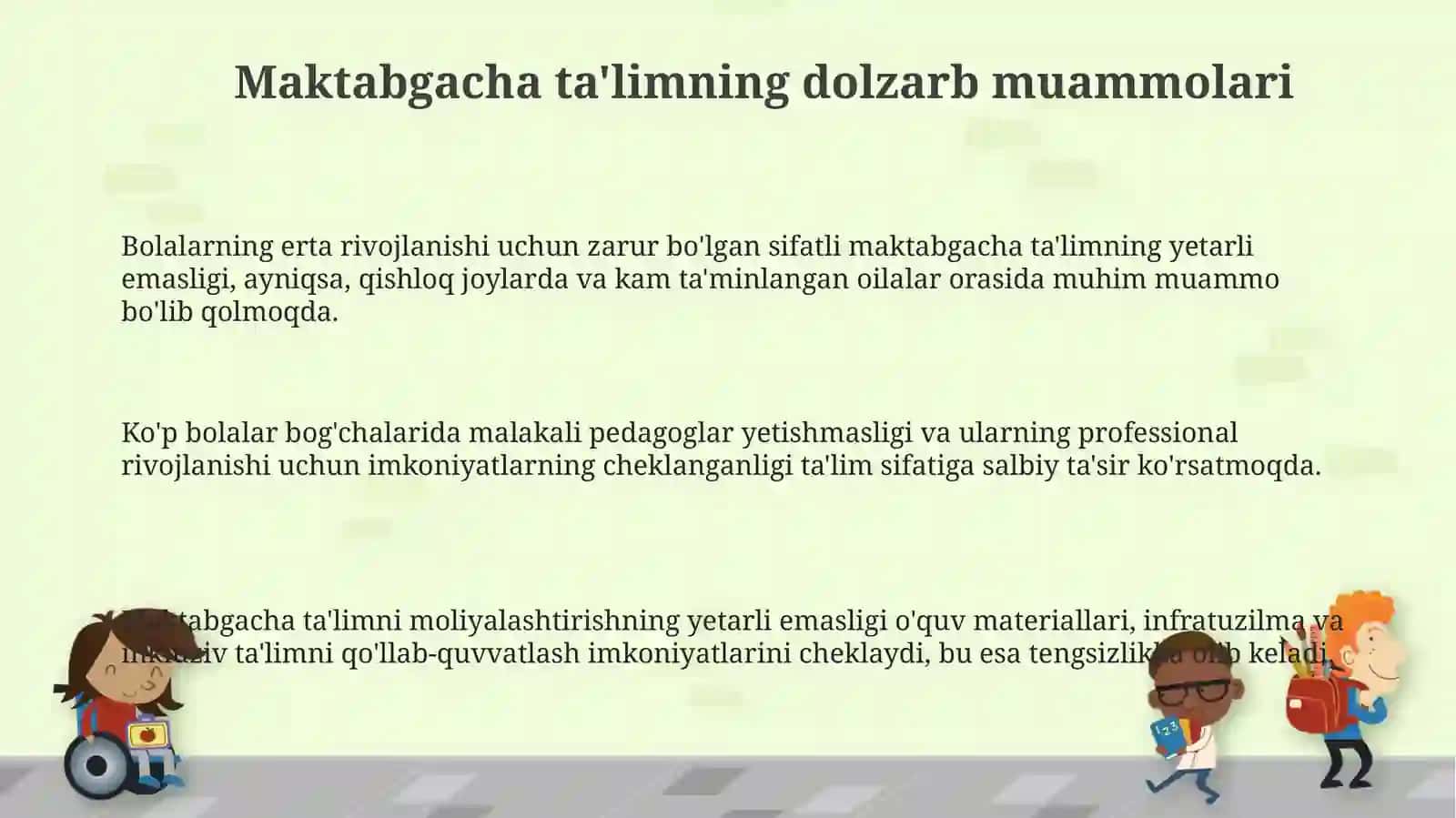 Maktabgacha ta’lim sohasidagi muammo va yechimlar 3