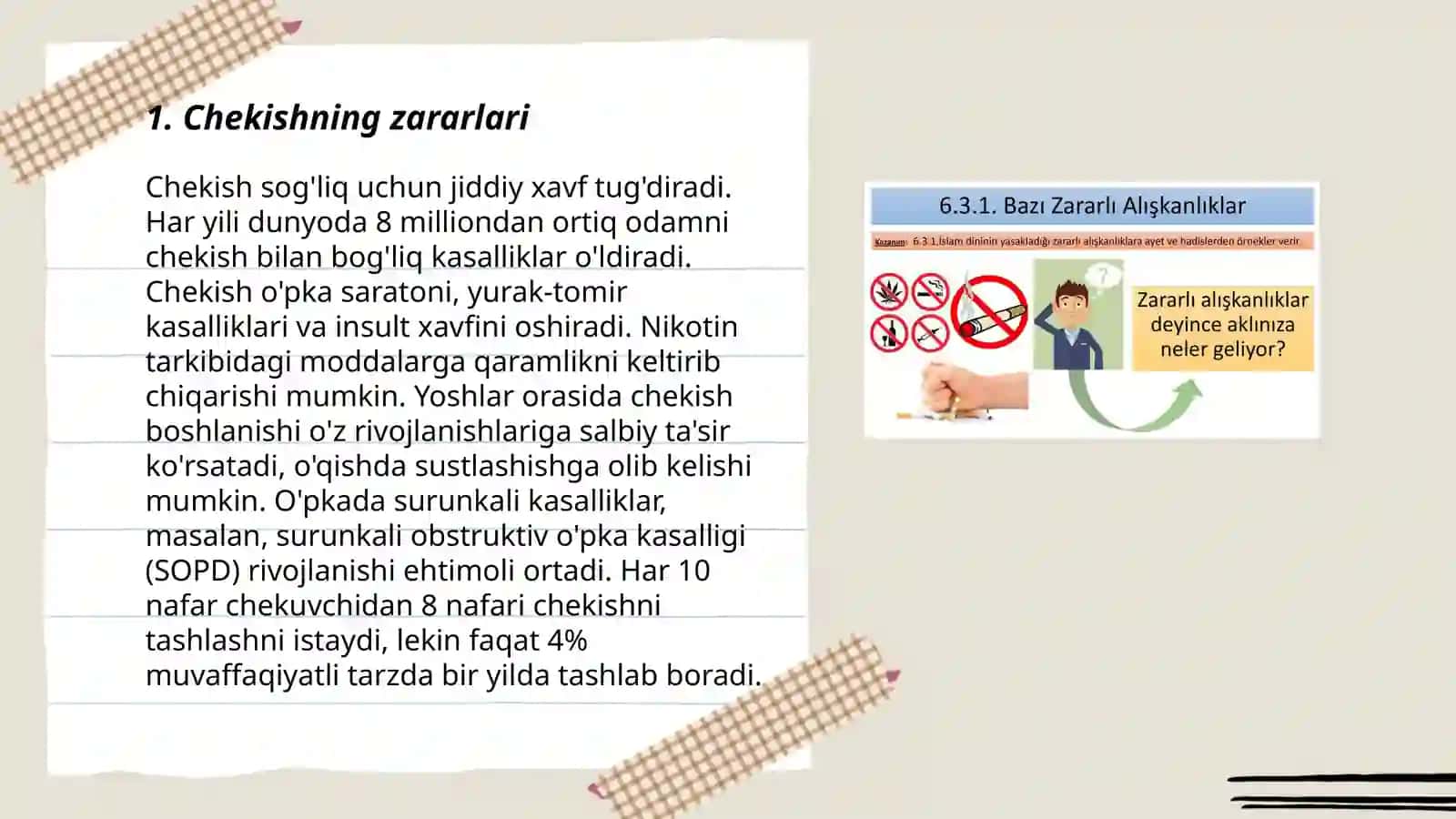 Zararli odatlar 3