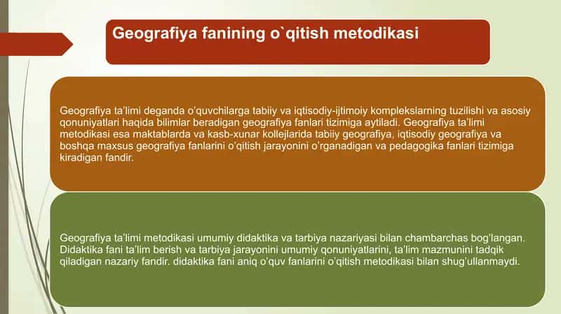 Geografiya o'qitish metodikasi 3