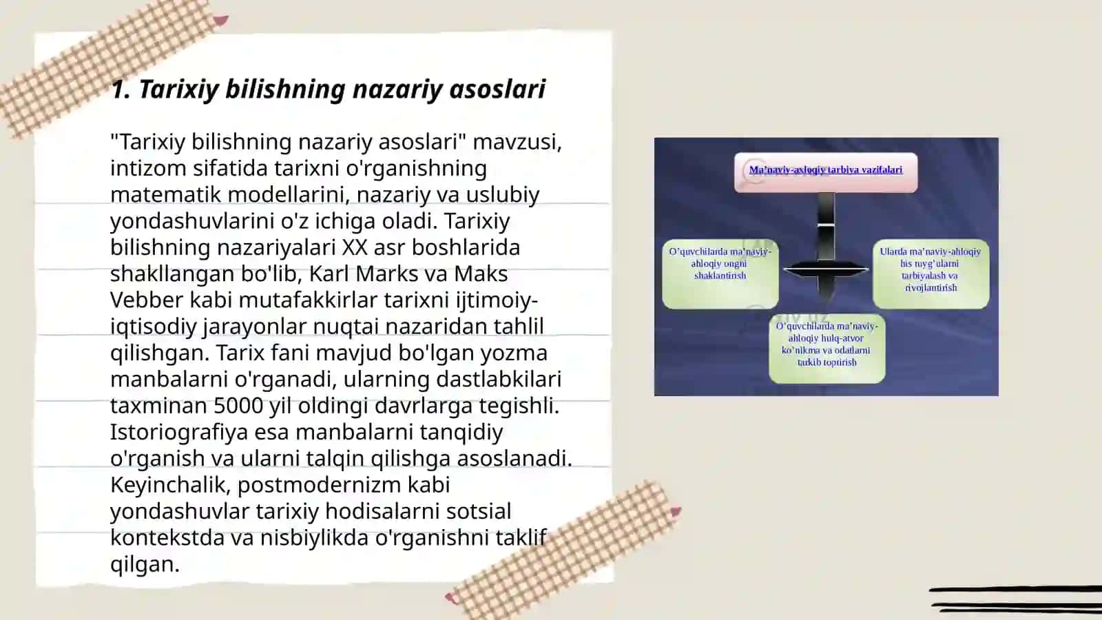 Tarixiy bilishning oʻziga xosligi 3