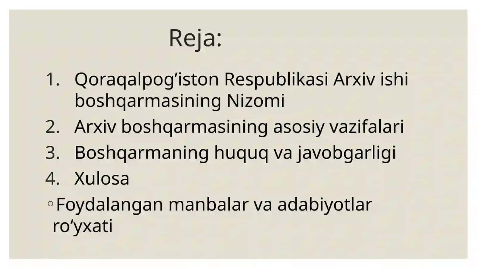 Qoraqalpog’iston Respublikasi Markaziy davlat arxivi faoliyati 3