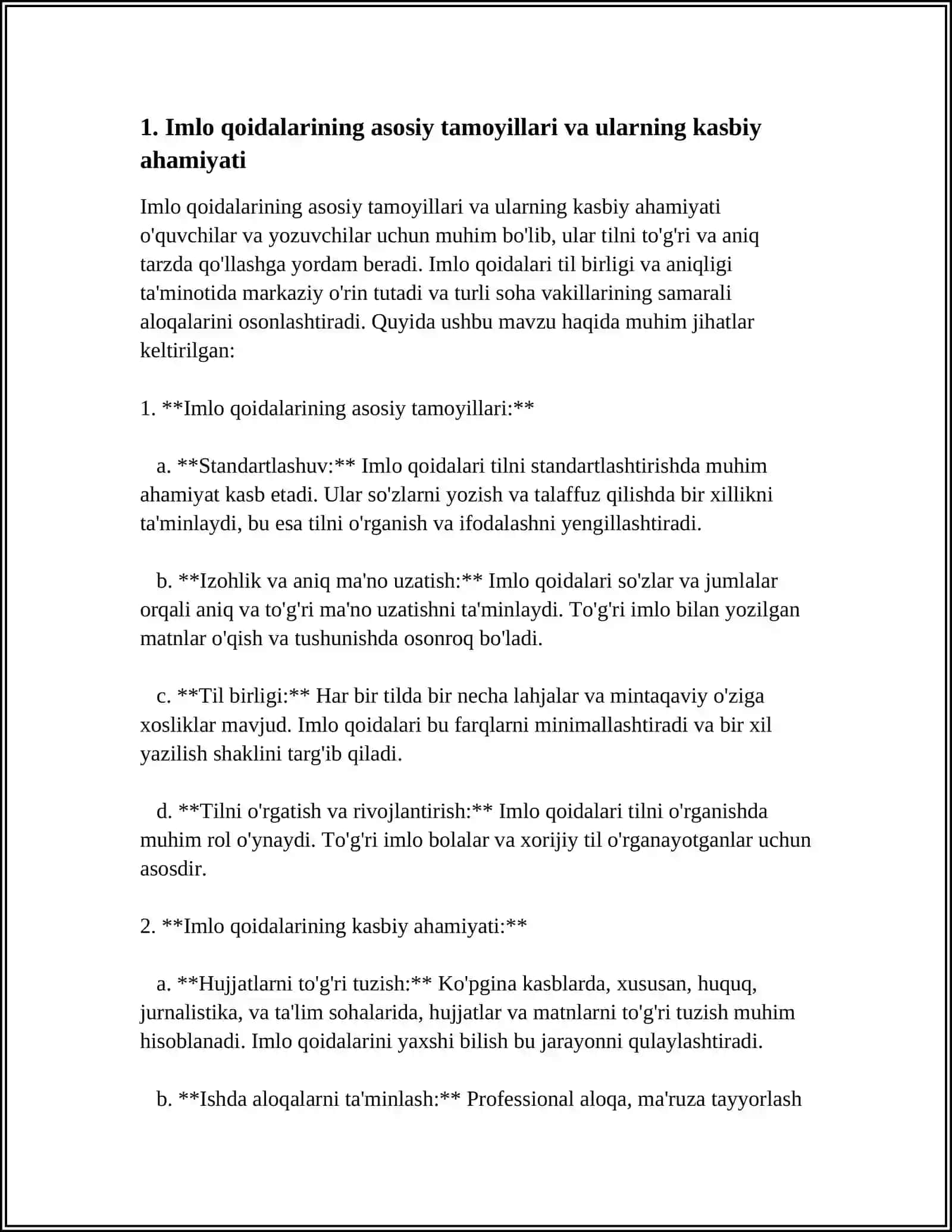 O'ZBEK TILINING IMLO QOIDALARI VA SOHA EGALARINING SAVODXONLIGI 3