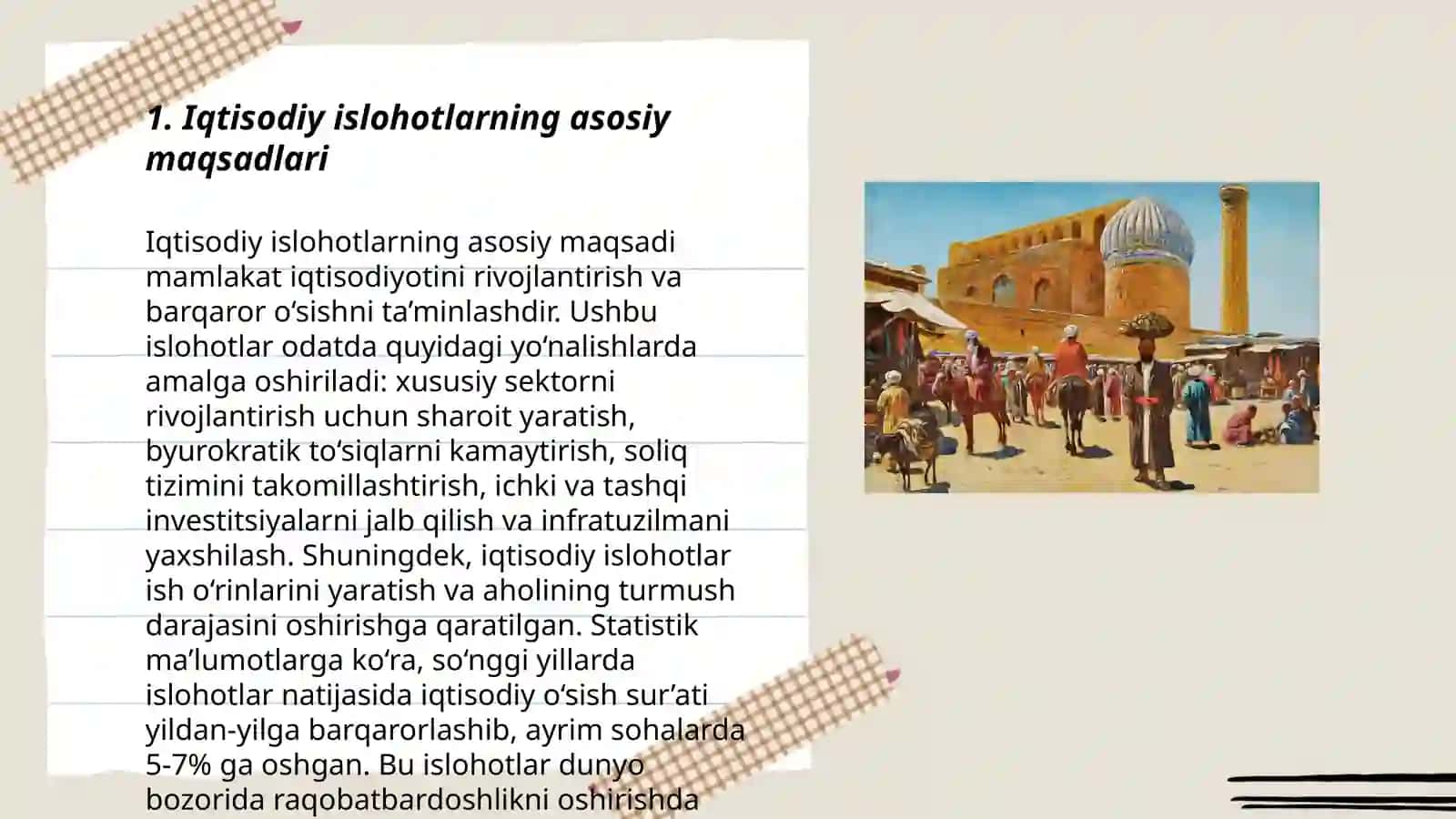 Iqtisodiy islohotlar, xususiy mulkchilikning shakllanishi 3