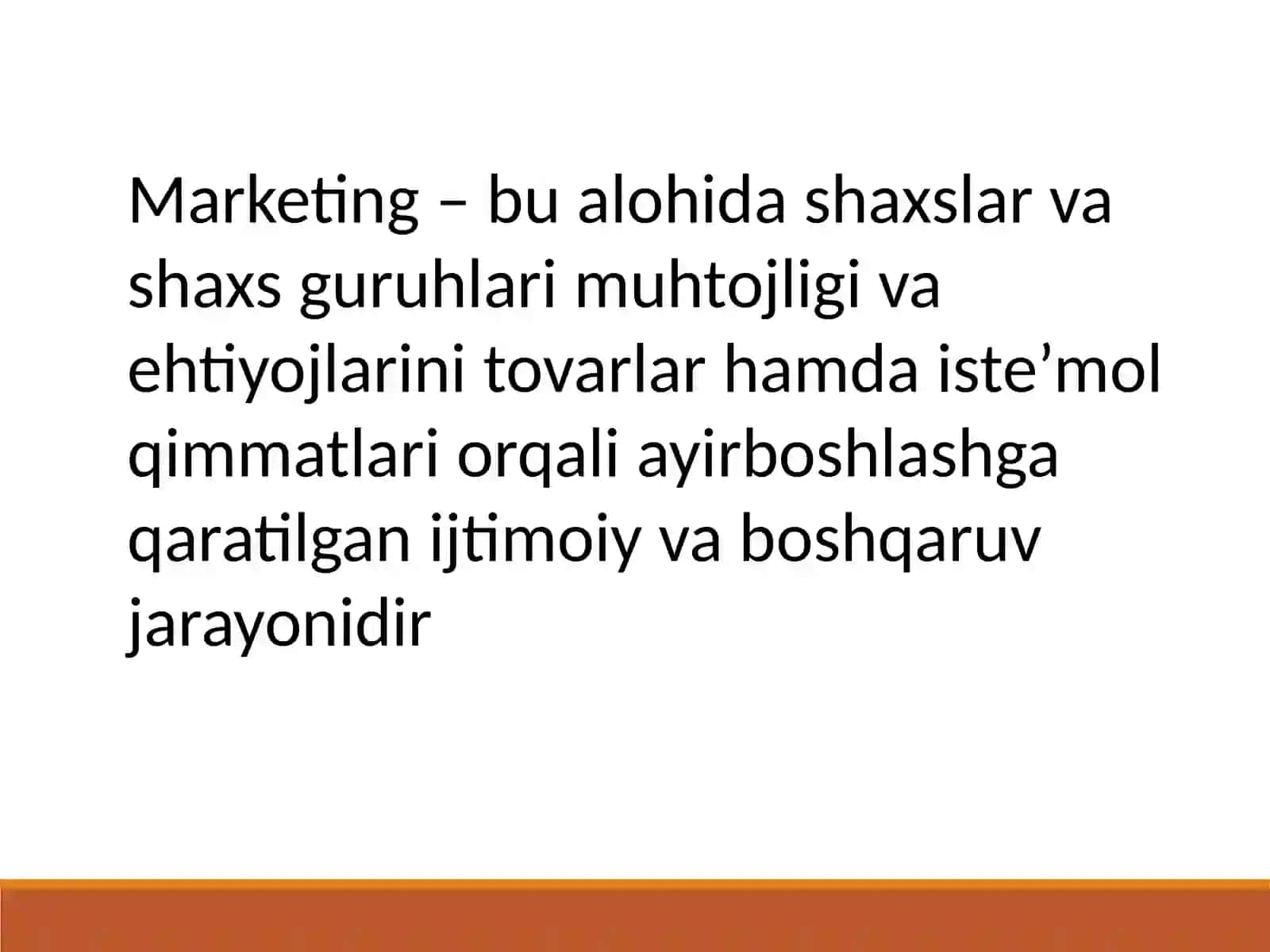 Marketing fanining predmeti, obyekti va vazifalari 3