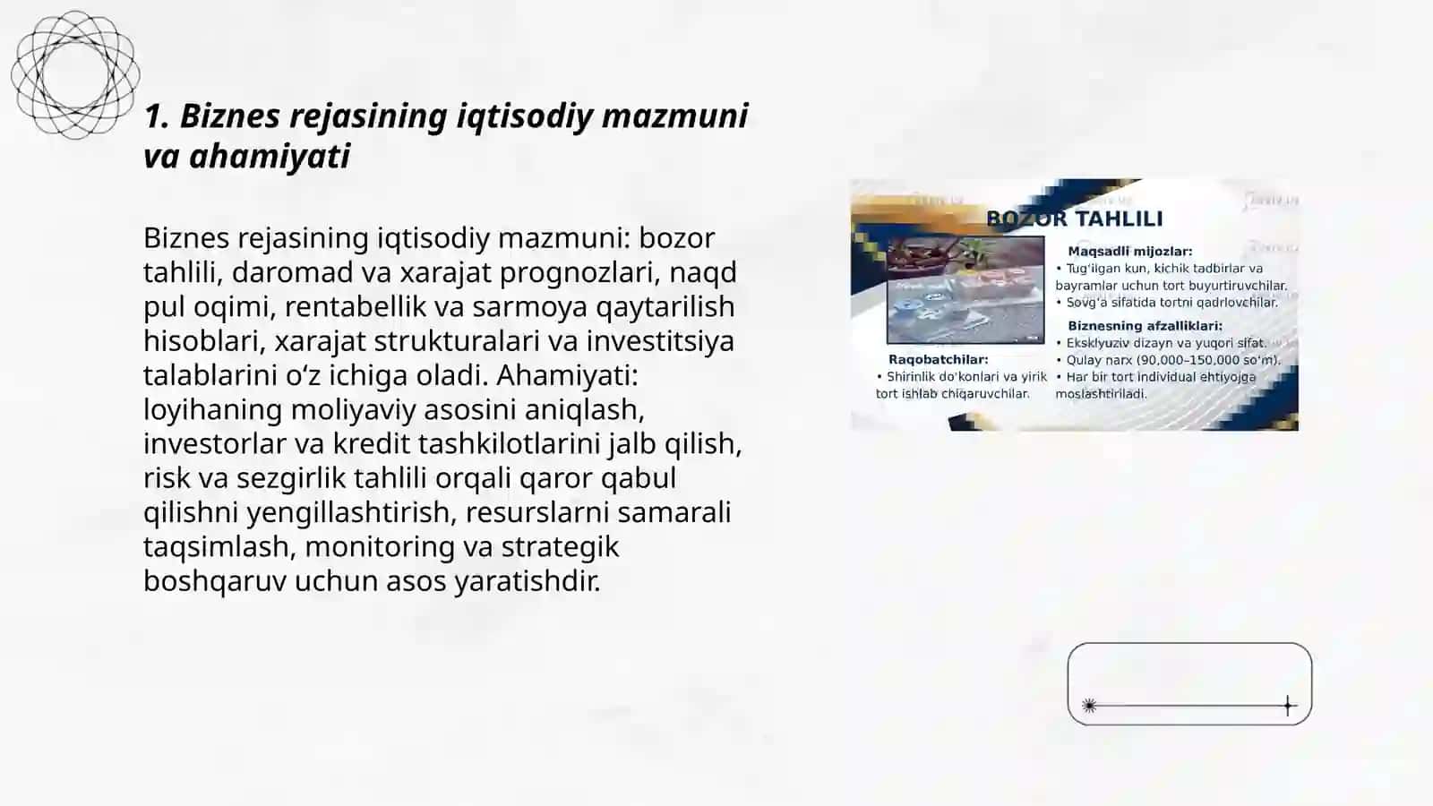 Biznes rejeniń ekonomikalıq mazmunı hám áhmiyeti 3